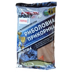 Підгодовування для риболовлі, Feeder Sport Преміум, 1кг, смак Плітка, колір коричневий